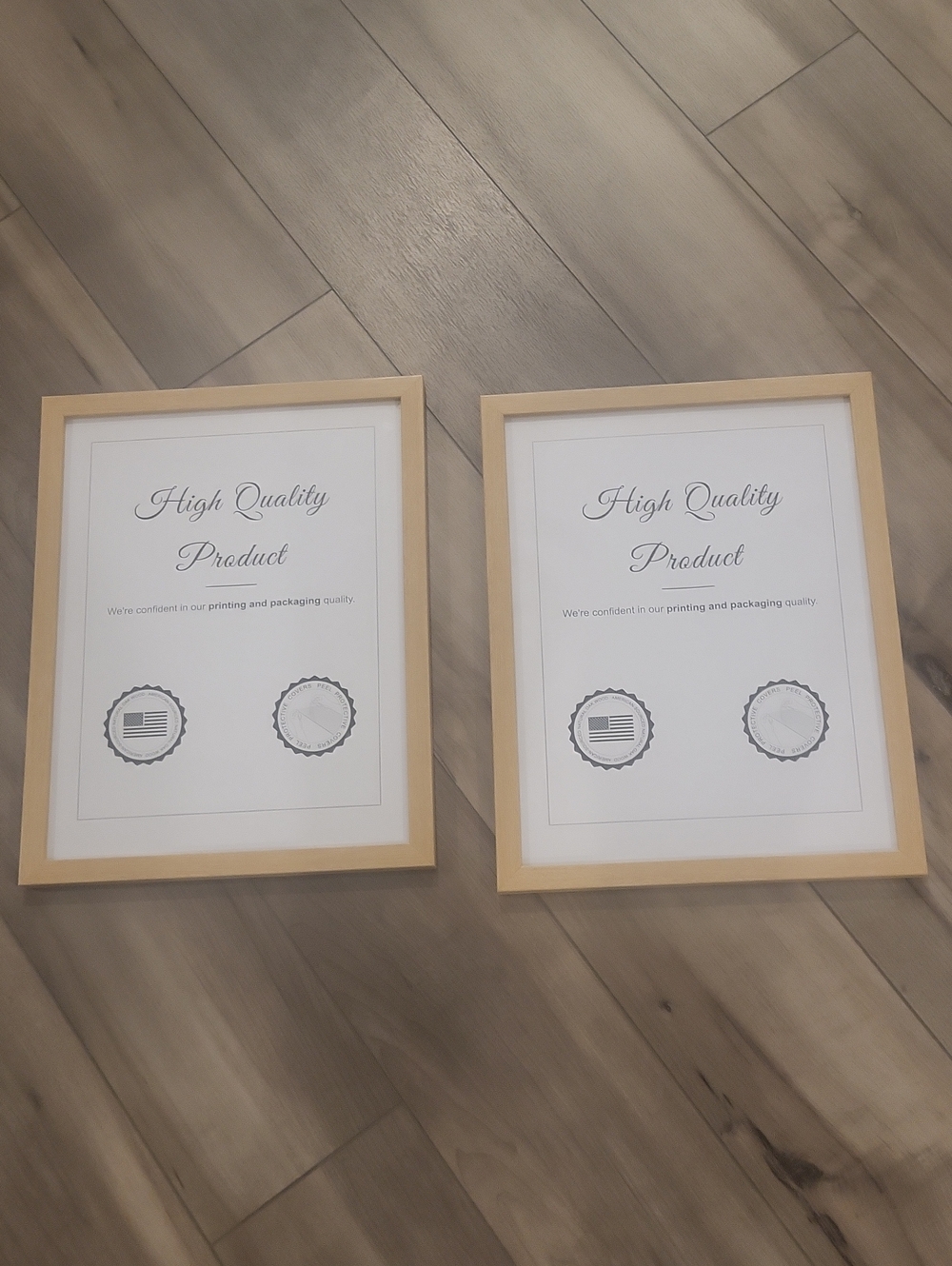 Set Of 2 High Quality Oak Picture Frames